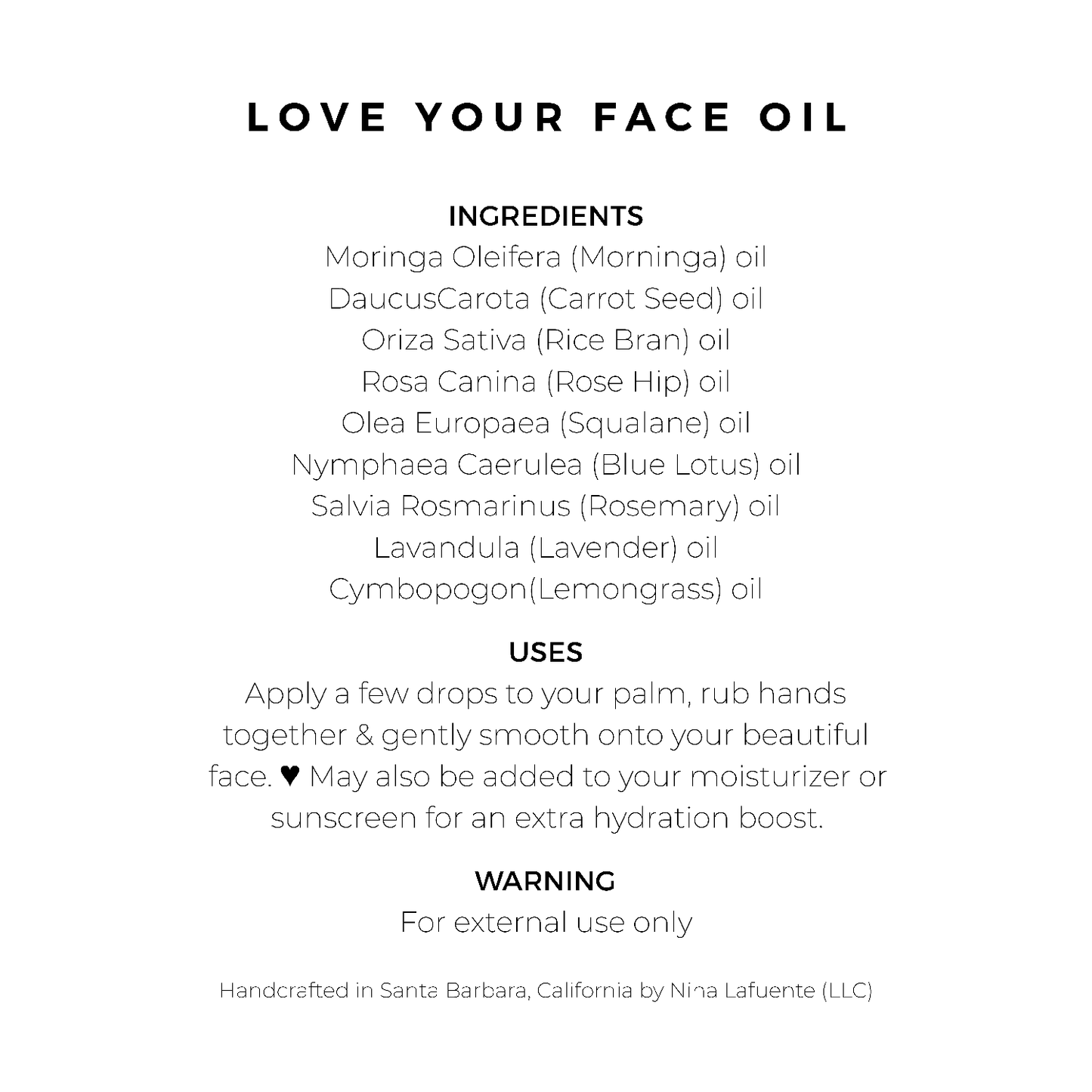 Love Your Face Oil