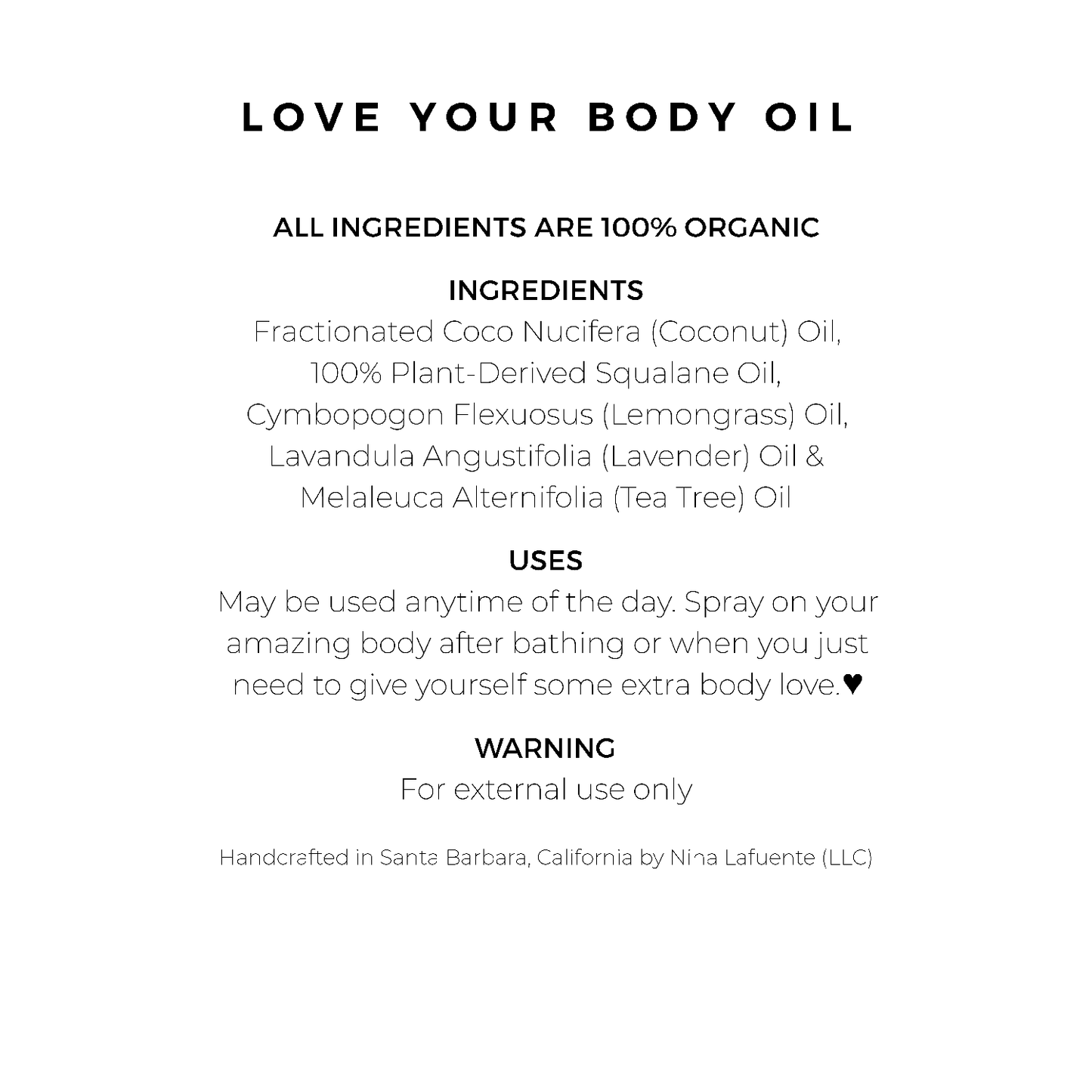 Love Your Body Oil